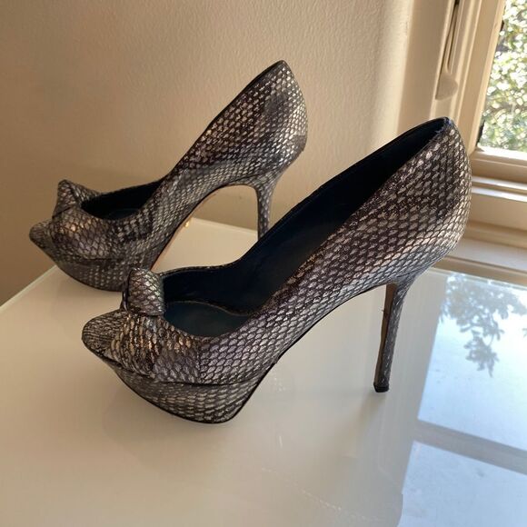 Sergio Rossi platform snakeskin heels Size 37 - Picture 4 of 8